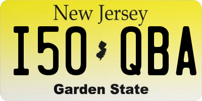 NJ license plate I50QBA