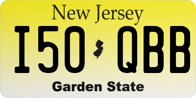 NJ license plate I50QBB