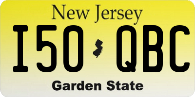 NJ license plate I50QBC