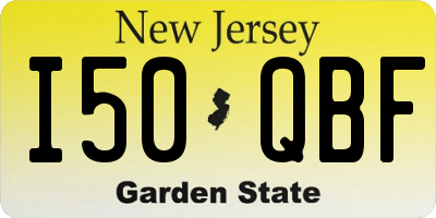 NJ license plate I50QBF