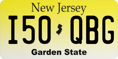 NJ license plate I50QBG