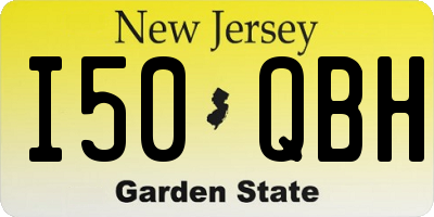 NJ license plate I50QBH