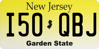 NJ license plate I50QBJ
