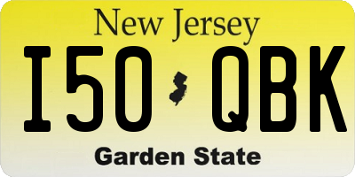 NJ license plate I50QBK