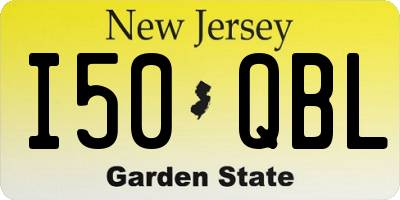 NJ license plate I50QBL