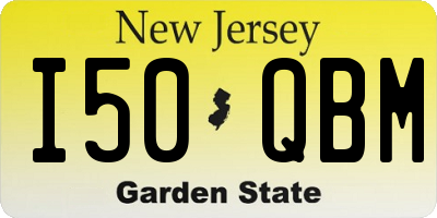 NJ license plate I50QBM