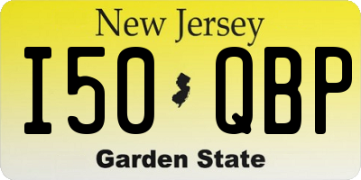 NJ license plate I50QBP