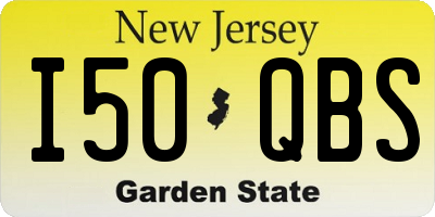 NJ license plate I50QBS