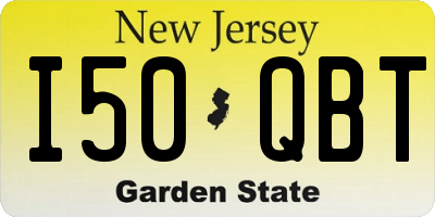 NJ license plate I50QBT