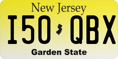 NJ license plate I50QBX