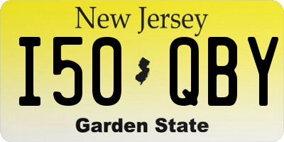 NJ license plate I50QBY