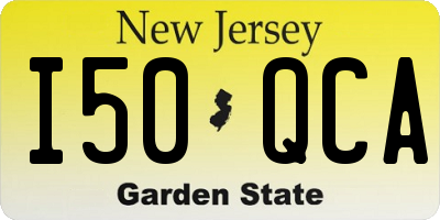 NJ license plate I50QCA