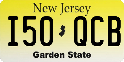 NJ license plate I50QCB