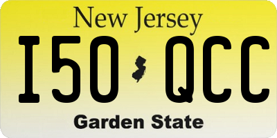 NJ license plate I50QCC