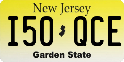 NJ license plate I50QCE