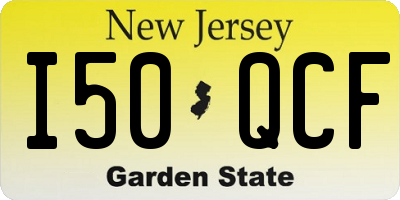NJ license plate I50QCF