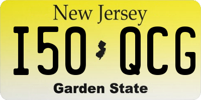 NJ license plate I50QCG
