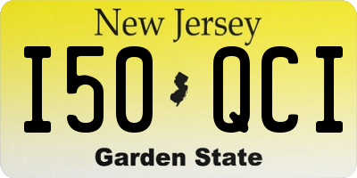 NJ license plate I50QCI