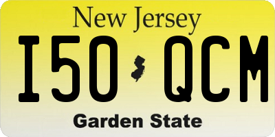 NJ license plate I50QCM
