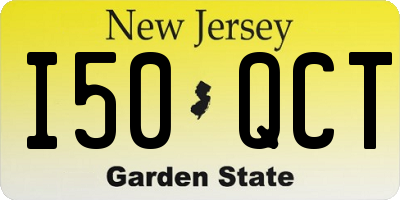 NJ license plate I50QCT