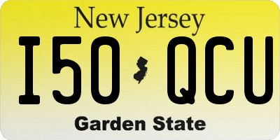 NJ license plate I50QCU
