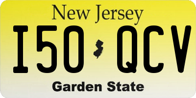 NJ license plate I50QCV