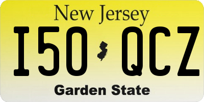 NJ license plate I50QCZ