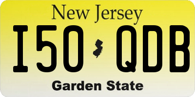 NJ license plate I50QDB