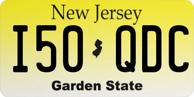 NJ license plate I50QDC