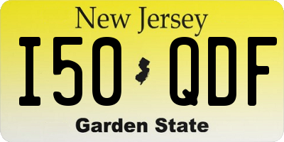 NJ license plate I50QDF