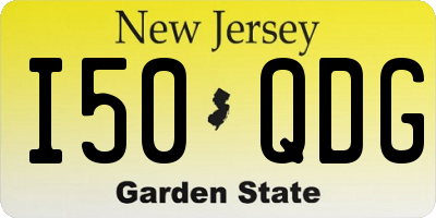 NJ license plate I50QDG