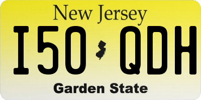 NJ license plate I50QDH
