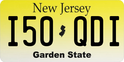NJ license plate I50QDI