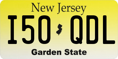 NJ license plate I50QDL