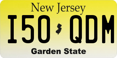 NJ license plate I50QDM