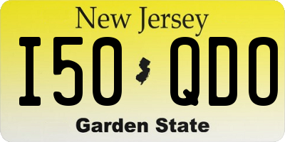 NJ license plate I50QDO