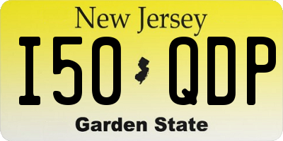 NJ license plate I50QDP