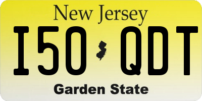 NJ license plate I50QDT