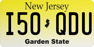NJ license plate I50QDU