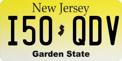 NJ license plate I50QDV