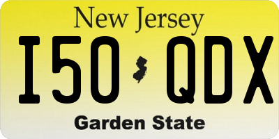 NJ license plate I50QDX