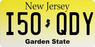 NJ license plate I50QDY