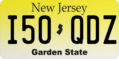 NJ license plate I50QDZ