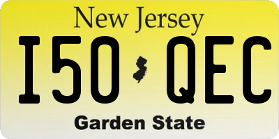 NJ license plate I50QEC