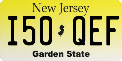 NJ license plate I50QEF