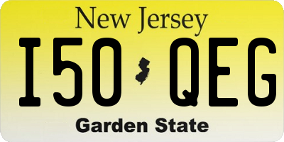 NJ license plate I50QEG