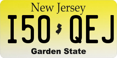 NJ license plate I50QEJ