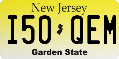 NJ license plate I50QEM