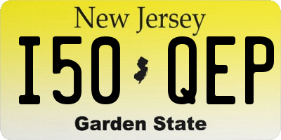 NJ license plate I50QEP
