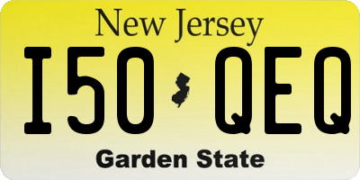NJ license plate I50QEQ